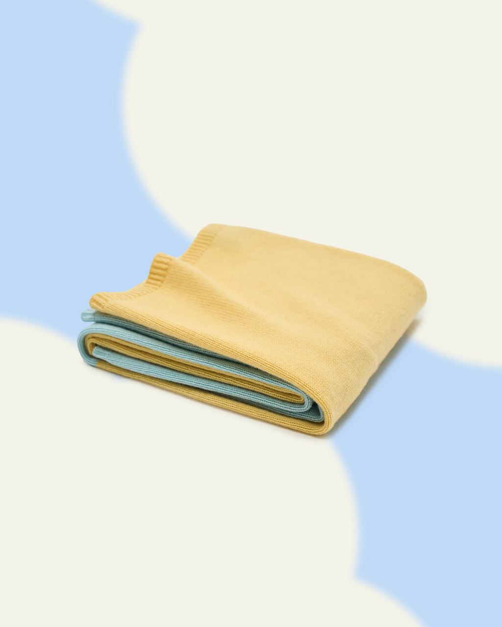 Wolke Sophie Baby Blanket - Vanilla & Aqua
