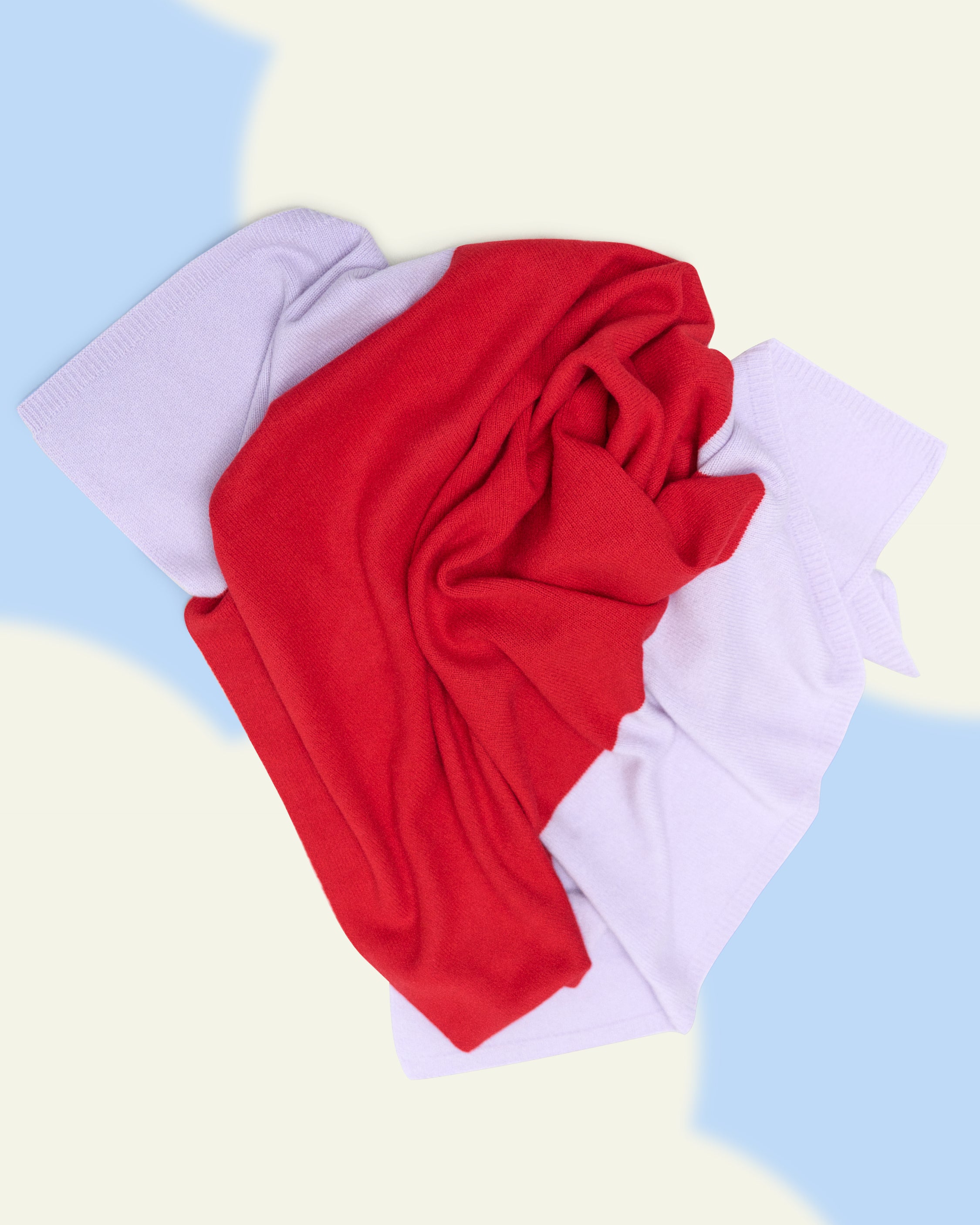 Wolke Lea Baby Blanket - Lava and Syringa