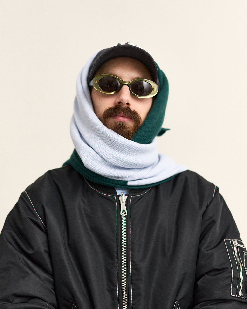 Wolke Peppi Baby Blanket - Azure and Dark Green