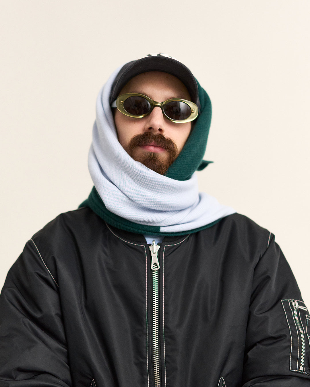 Wolke Peppi Baby Blanket - Azure and Dark Green